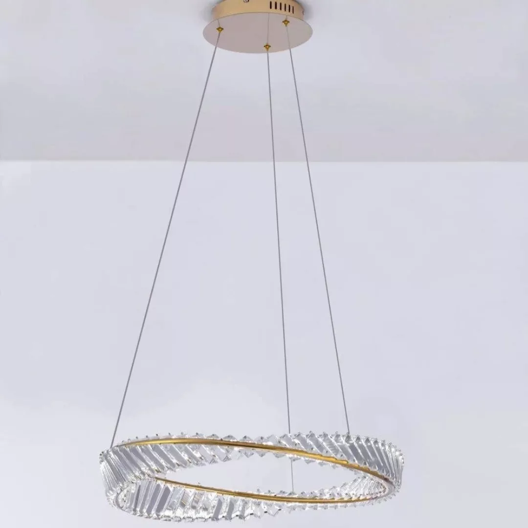 LED Pendelleuchte Aurelia in Gold und Transparent 36W 3180lm günstig online kaufen