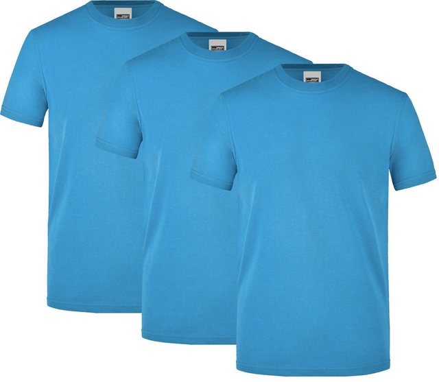 James & Nicholson T-Shirt 3er-Pack Robustes Herren Rundhals T-Shirt für Arb günstig online kaufen