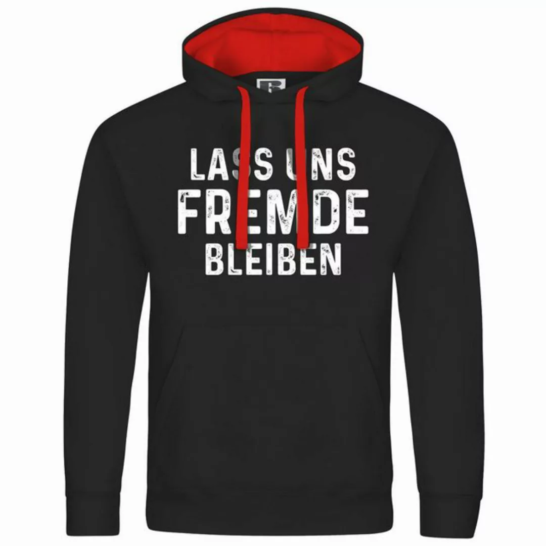 deinshirt Kapuzenpullover Herren Kapuzenpullover Lass uns Fremde bleiben Mi günstig online kaufen