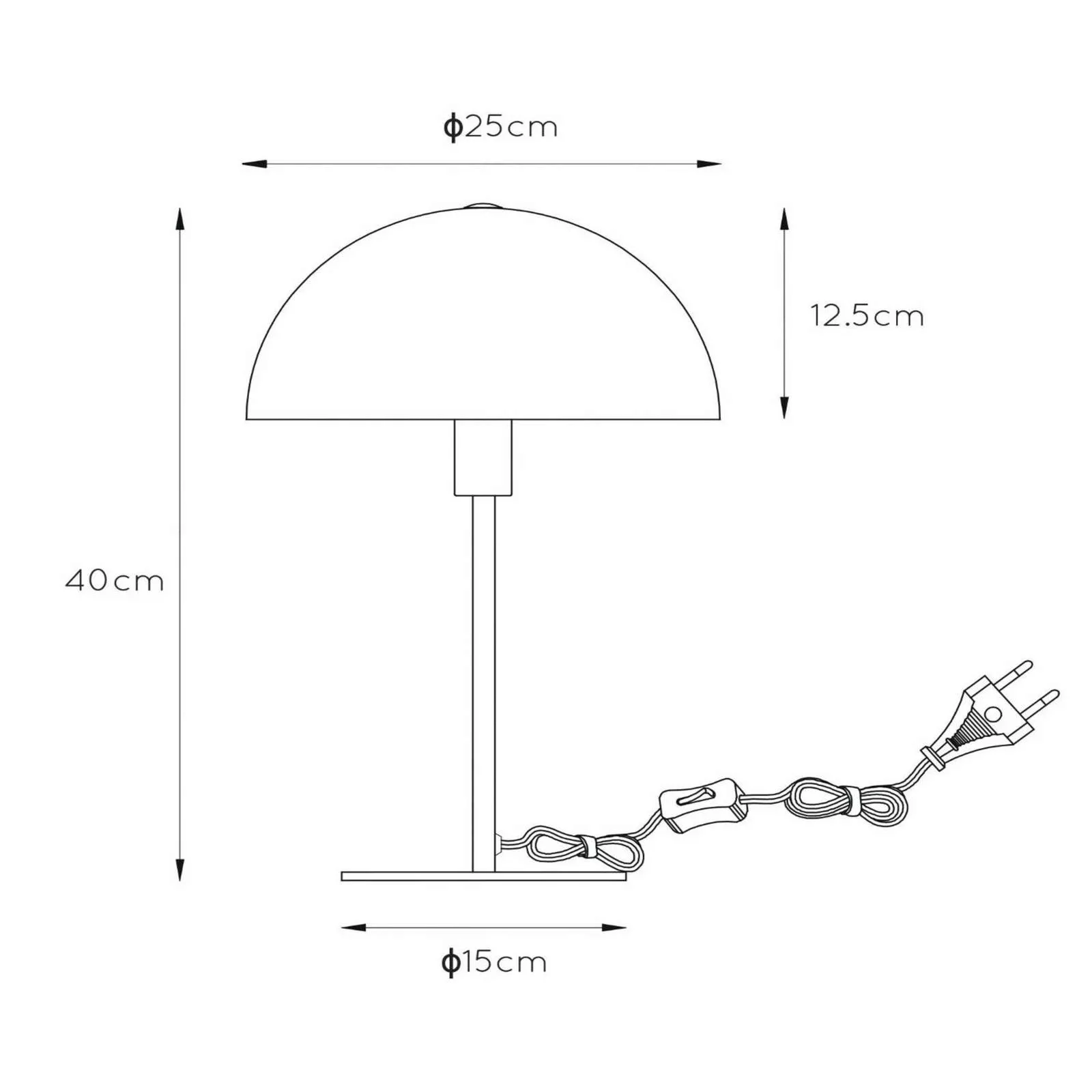 Tischleuchte Siemon aus Stahl, Ø 25 cm, blau günstig online kaufen