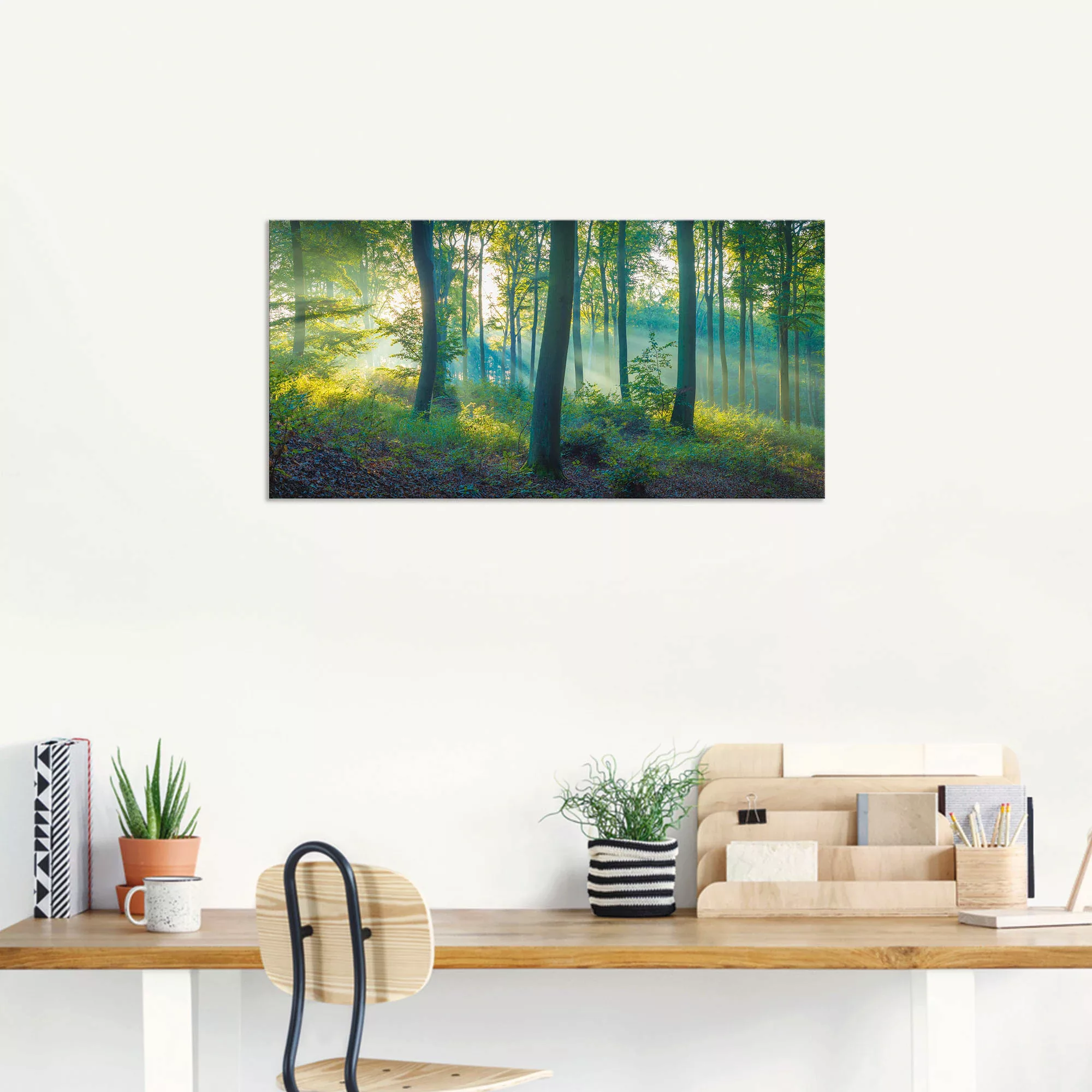 Artland Wandbild »Wald Panorama«, Waldbilder, (1 St.), als Alubild, Outdoor günstig online kaufen