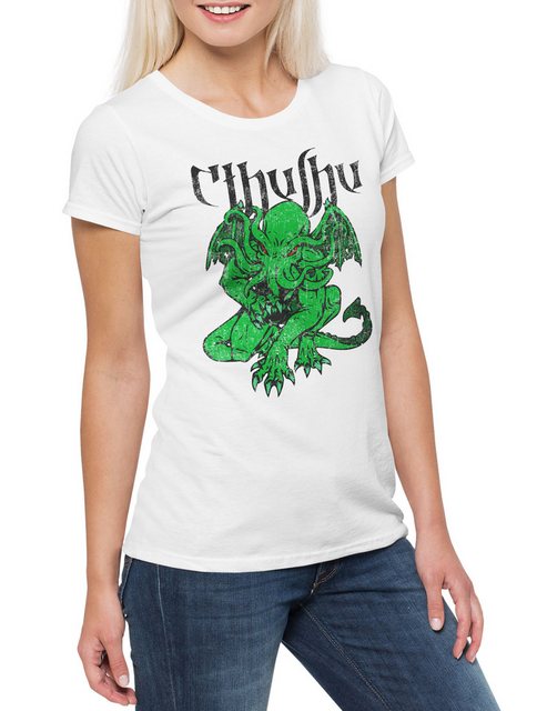 Urban Backwoods Print-Shirt Cthulhu VI Damen T-Shirt Call Horror Arkham H. günstig online kaufen