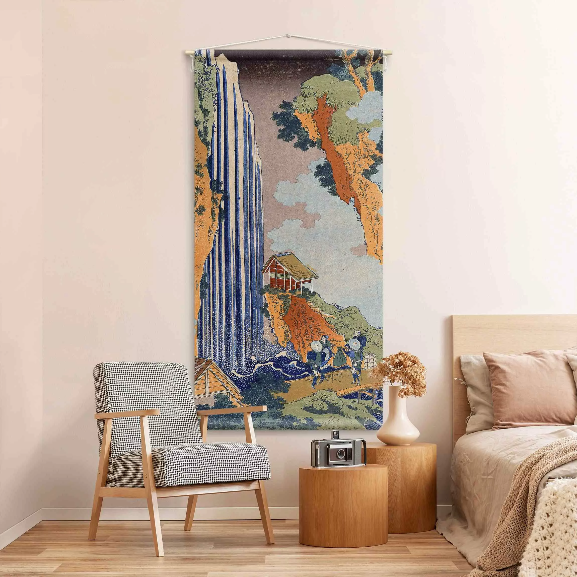 Wandteppich Katsushika Hokusai - Ono Wasserfall günstig online kaufen