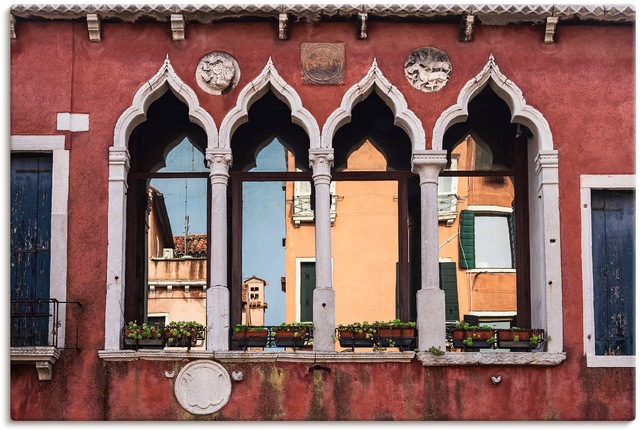 Artland Wandbild "Historische Gebäude Altstadt von Venedig", Fenster & Türe günstig online kaufen