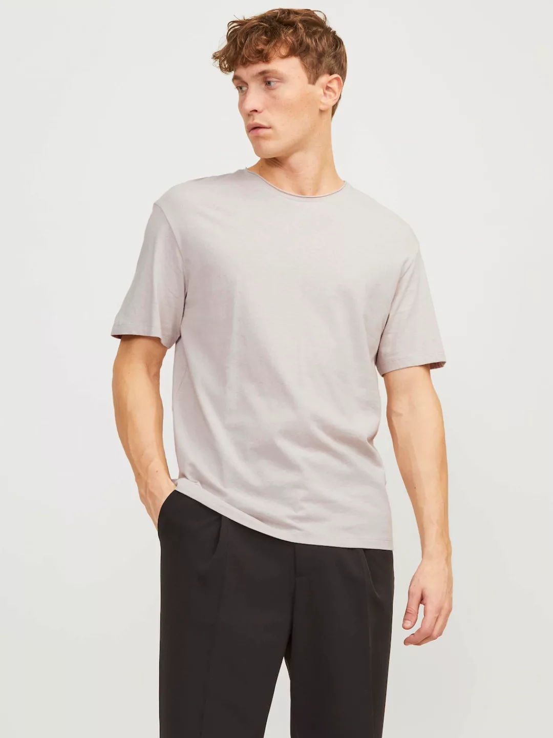 Jack & Jones T-Shirt "JJESUMMER LINEN TEE SS O-NECK LN" günstig online kaufen