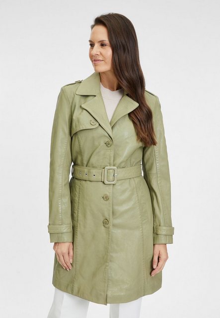 Gipsy by Mauritius Ledermantel 1102-0008 im Trenchcoat-Look mit Taillengürt günstig online kaufen