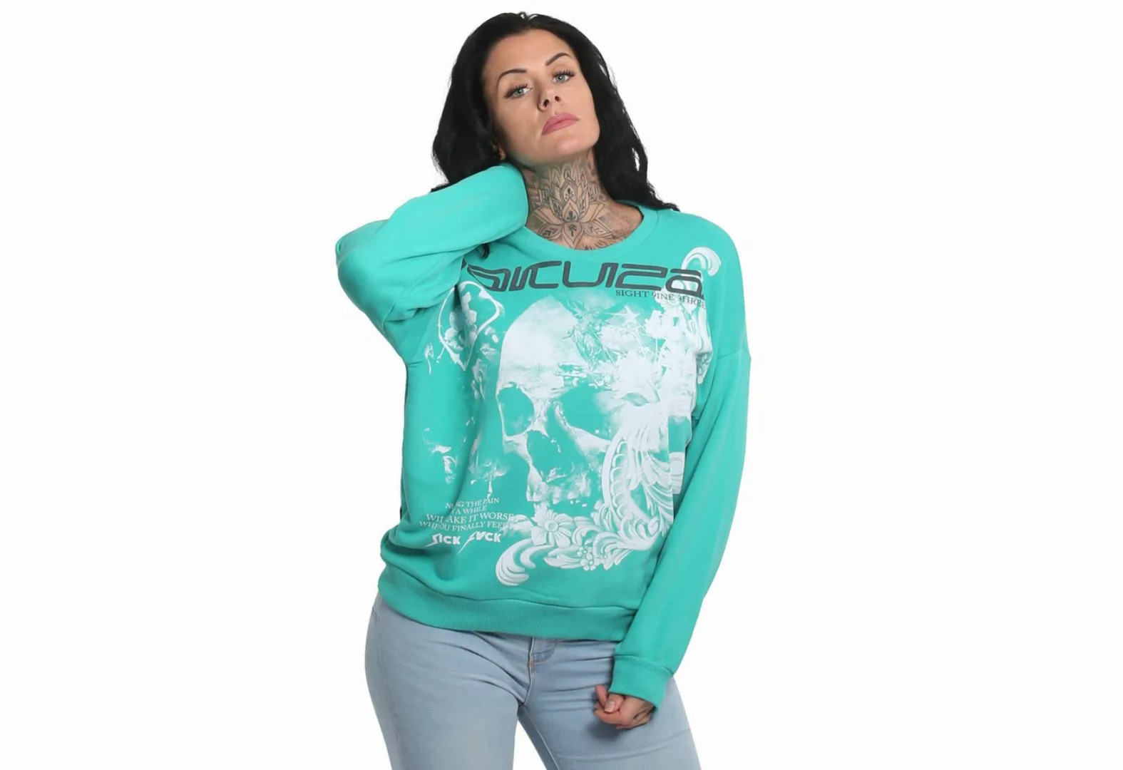 YAKUZA Sweatshirt Ornamental Skull im Oversized Look günstig online kaufen