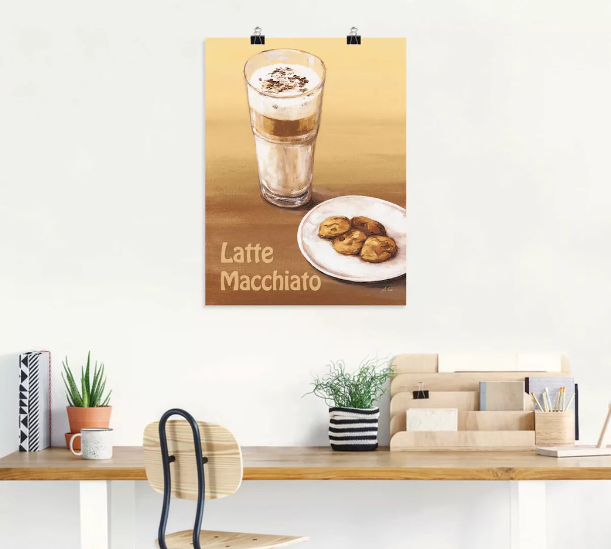 Artland Poster "Latte Macchiato III", Getränke, (1 St.), als Alubild, Leinw günstig online kaufen