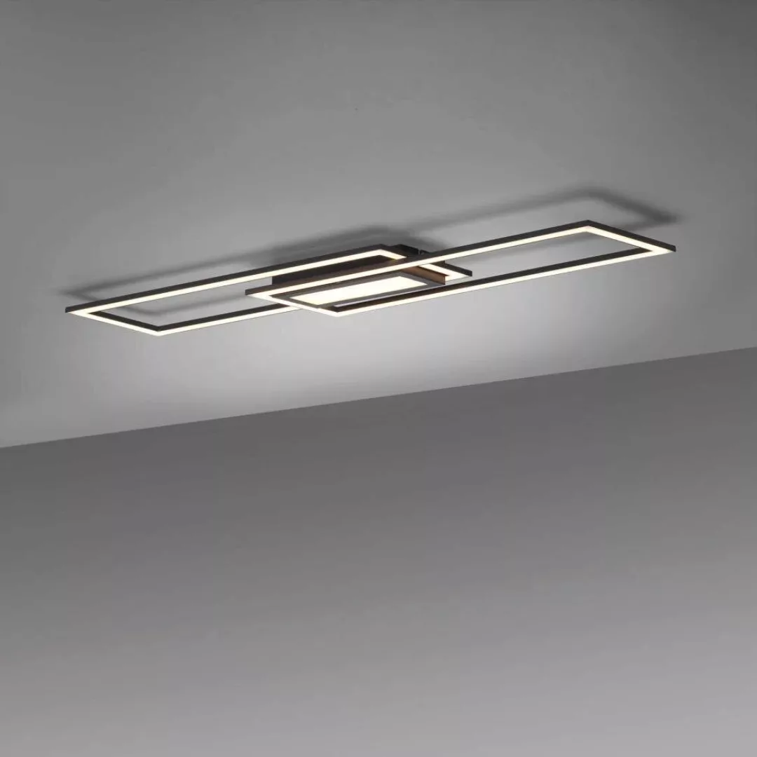 Just Light. LED-Deckenleuchte Asmin Schwarz 100 x 17,9 cm günstig online kaufen