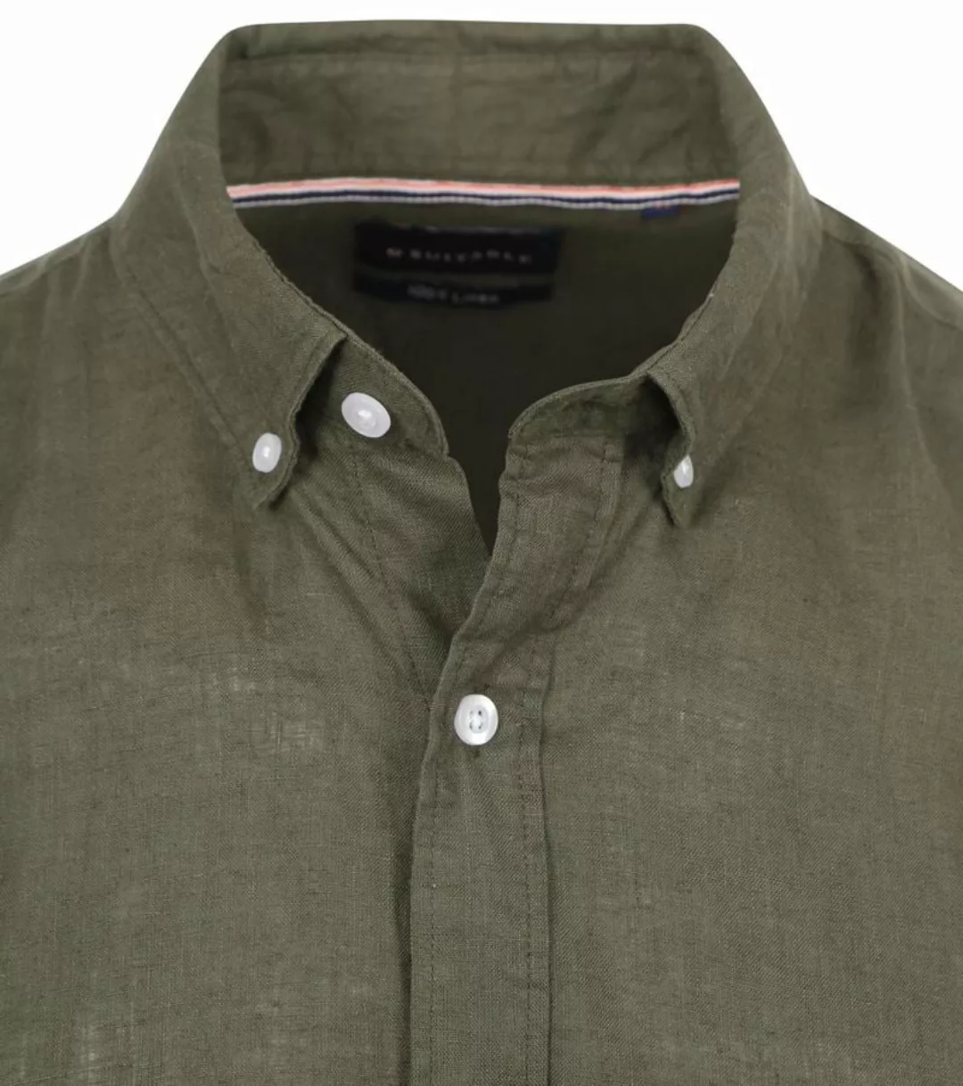 Suitable Hemd Leinen Olivgrün - Größe S günstig online kaufen