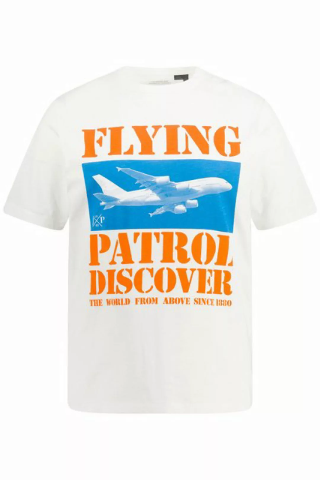 JP1880 T-Shirt T-Shirt Halbarm Flying Patrol Print Rundhals günstig online kaufen