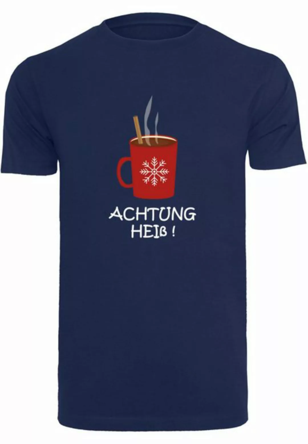 Merchcode T-Shirt Merchcode Herren Achtung heiss T-Shirt Round Neck (1-tlg) günstig online kaufen