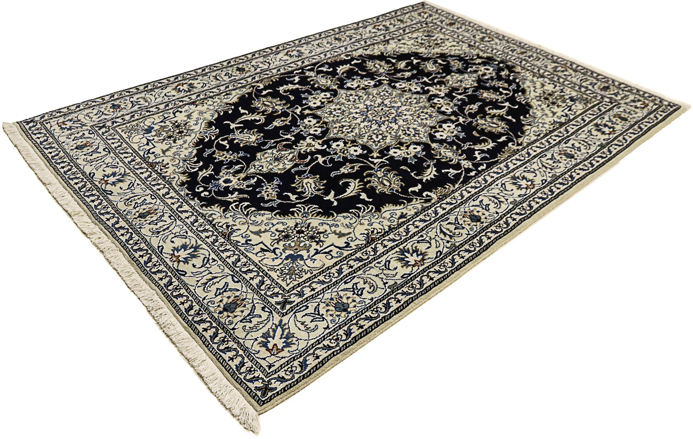 morgenland Orientteppich »Perser - Nain - 246 x 164 cm - dunkelblau«, recht günstig online kaufen