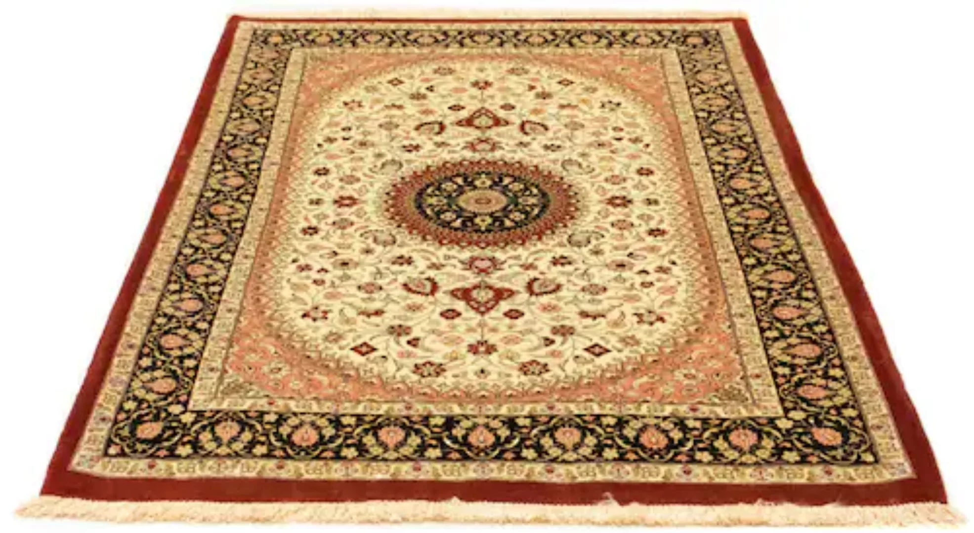 morgenland Teppich »Ghom Teppich handgeknüpft beige«, rechteckig günstig online kaufen