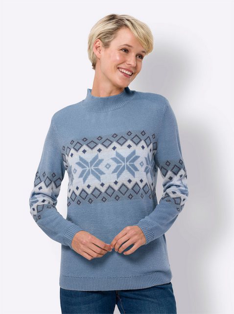 Sieh an! Strickpullover Stehkragenpullover günstig online kaufen