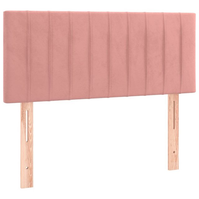 vidaXL Bett, Kopfteil Rosa 80x5x78/88 cm Samt günstig online kaufen