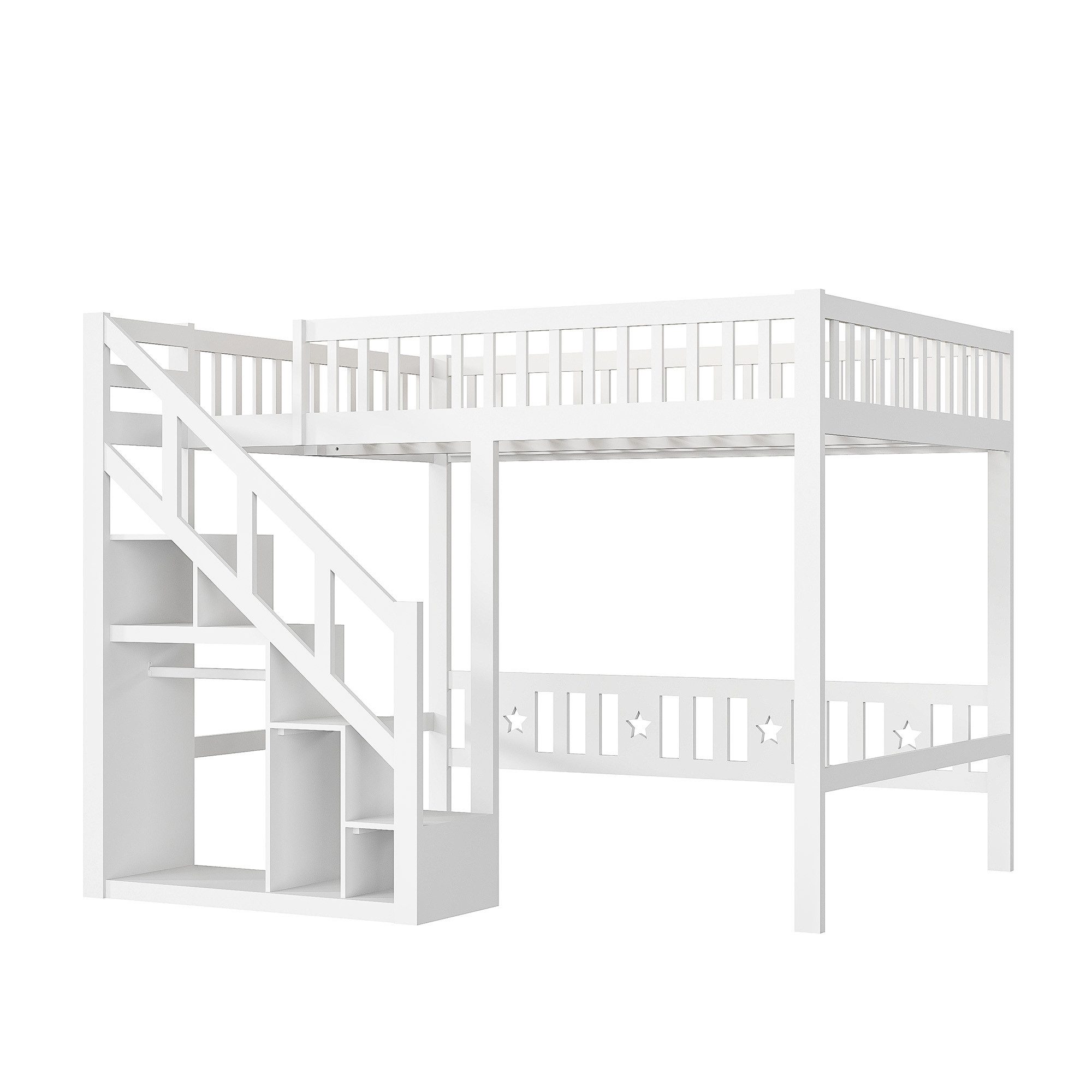 Furnishings Home Hochbett Stauraumbett Kinderbett Holzbett günstig online kaufen