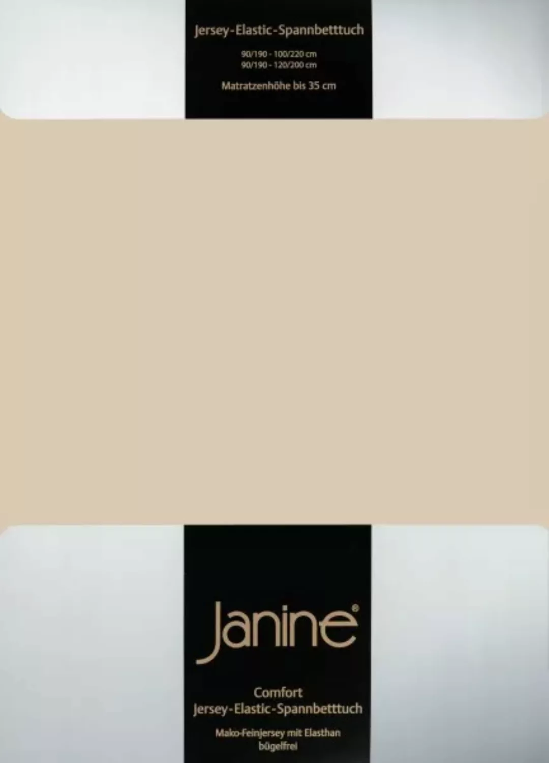 Janine Spannbetttuch Elastic-Jersey 5002 opalgrau Größe:  200x200 cm günstig online kaufen