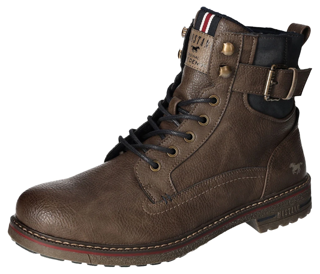 Mustang Shoes Schnürboots, Worker Boots, Herbstschuh, Stiefel mit Anziehlas günstig online kaufen