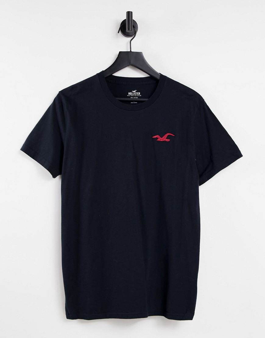 Hollister – Exploded – T-Shirt in Schwarz mit Logosymbol günstig online kaufen