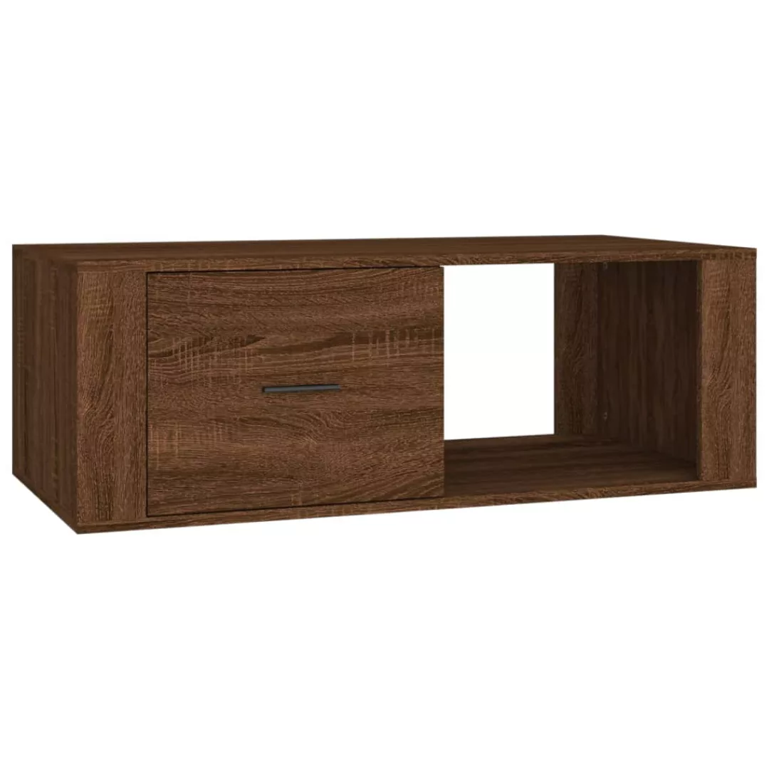 Vidaxl Couchtisch Braun Eichen-optik 100x50,5x35 Cm Holzwerkstoff günstig online kaufen