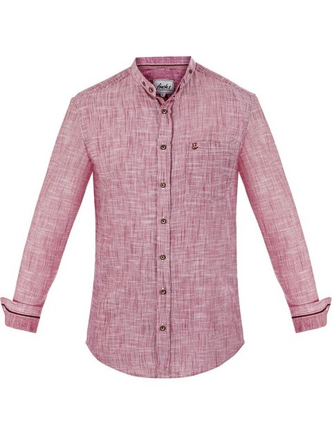 FUCHS Trachtenhemd Hemd Stefan weinrot mit Stehkragen günstig online kaufen