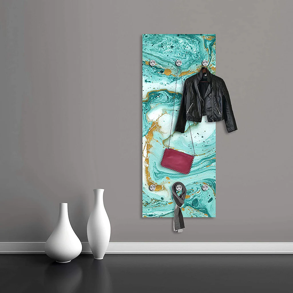 queence Garderobenleiste "Azalea", Federn, Garderobe, Wandgarderobe, deko günstig online kaufen