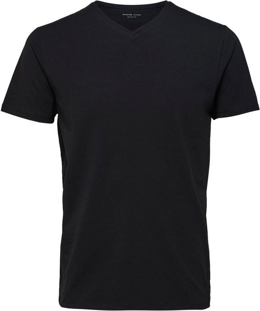 Selected Homme Herren V-Neck Kurzarm T-Shirt SLHNEWPIMA - Regular Fit günstig online kaufen