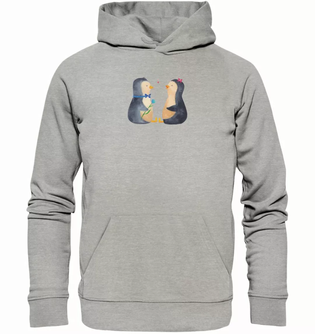 Mr. & Mrs. Panda Hoodie Größe S Pinguin Pärchen - Heather Grey - Geschenk, günstig online kaufen