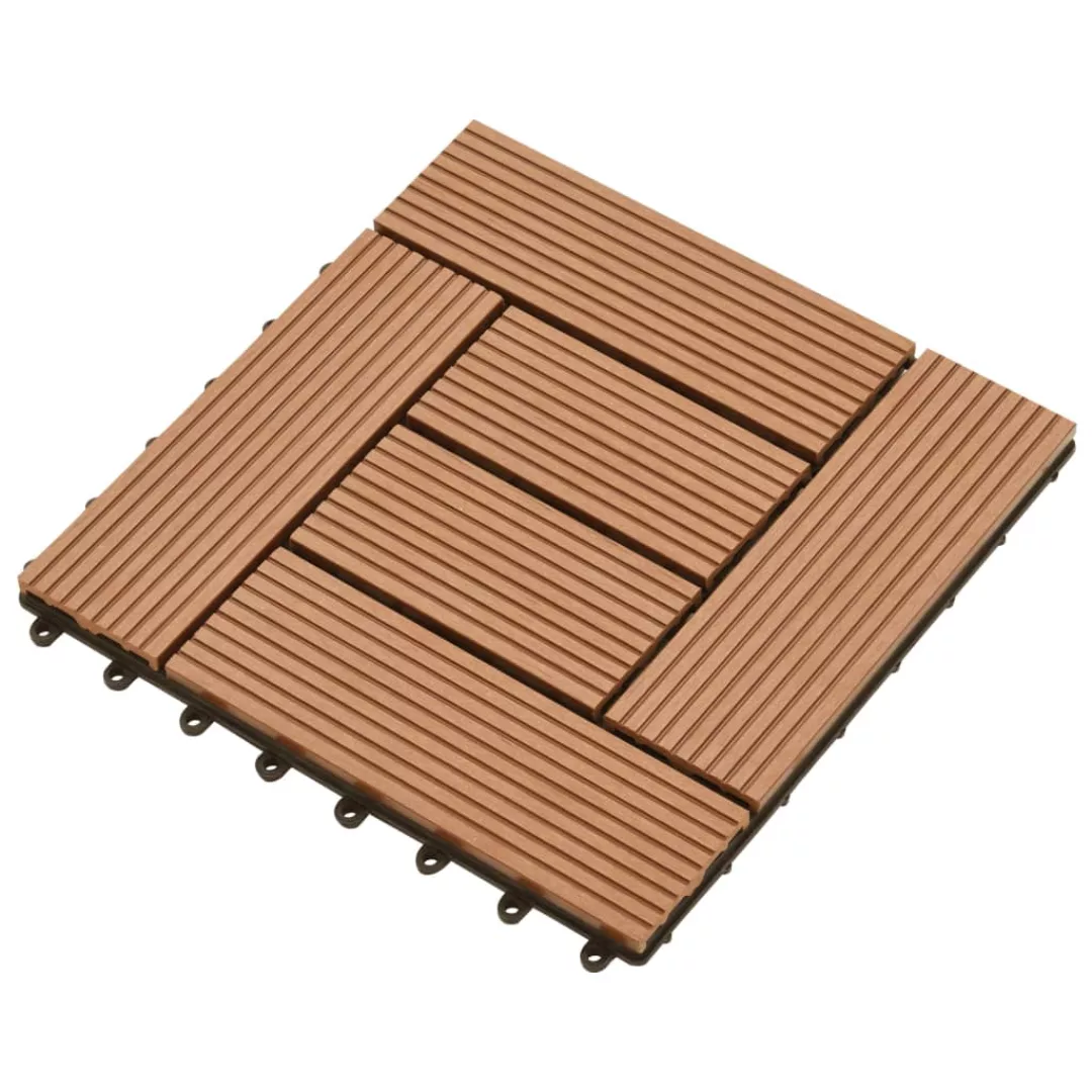 Braune Terrassenfliesen 11 Stk. 30 X 30 Cm Wpc 1 Qm günstig online kaufen