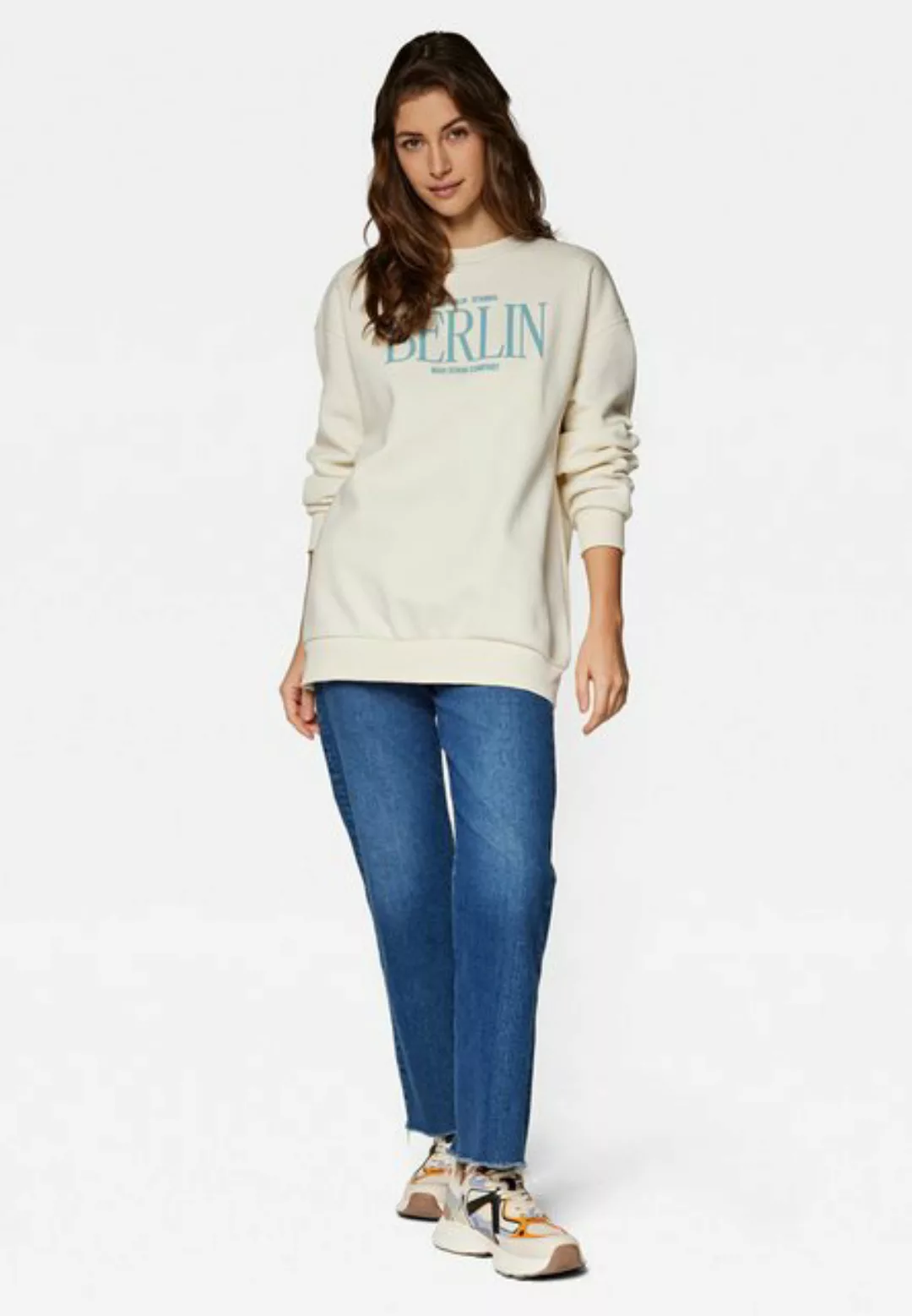 Mavi Rundhalspullover BERLIN PRINTED SWEATSHIRT Sweatshirt mit Berlin Print günstig online kaufen