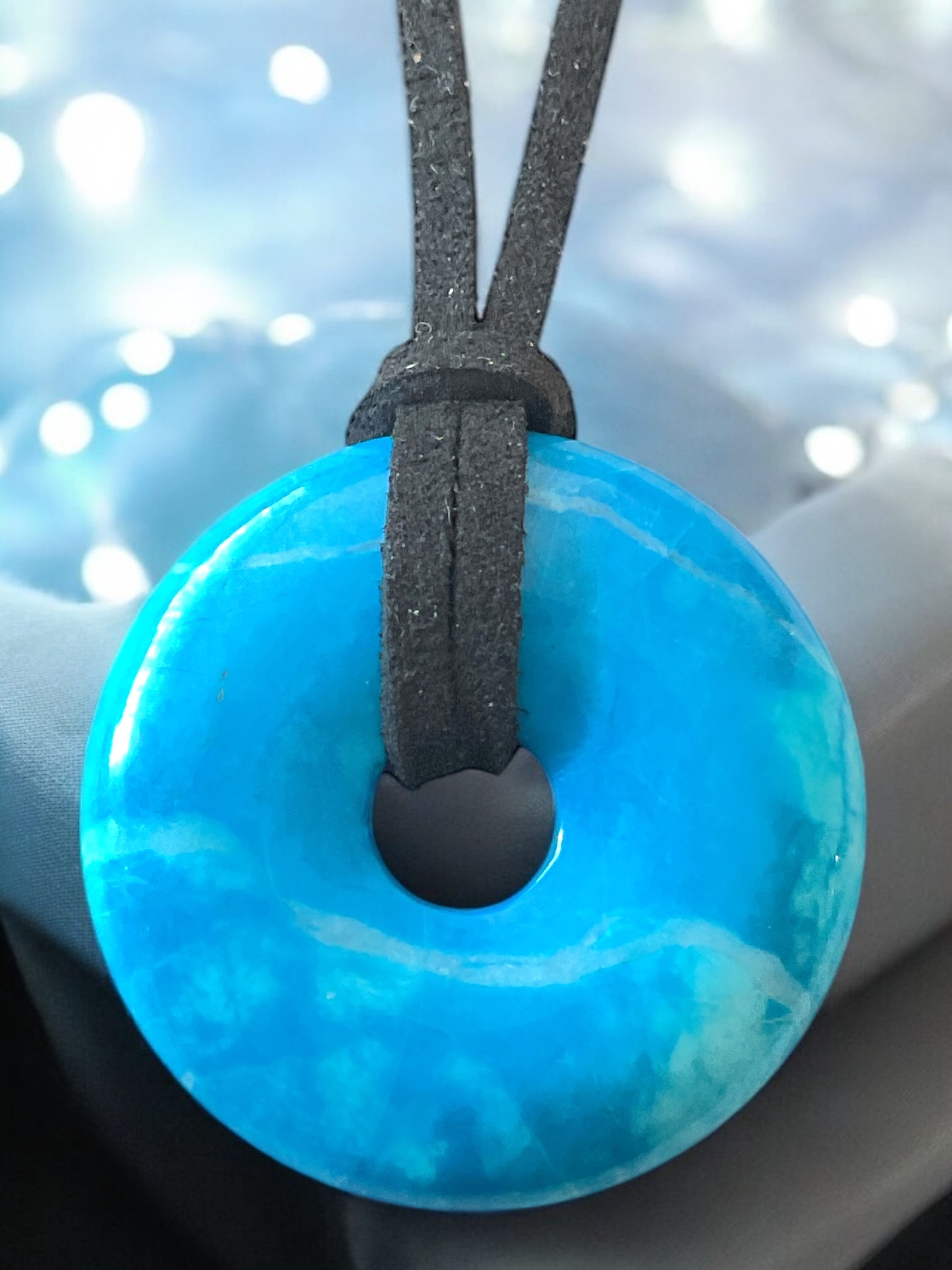 Steinfixx® Lange Kette echter Edelsteindonut 30 günstig online kaufen