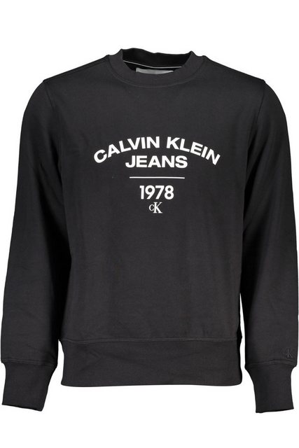 Calvin Klein Jeans Sweatshirt Herren Pullover schwarz - Langarm, rund günstig online kaufen