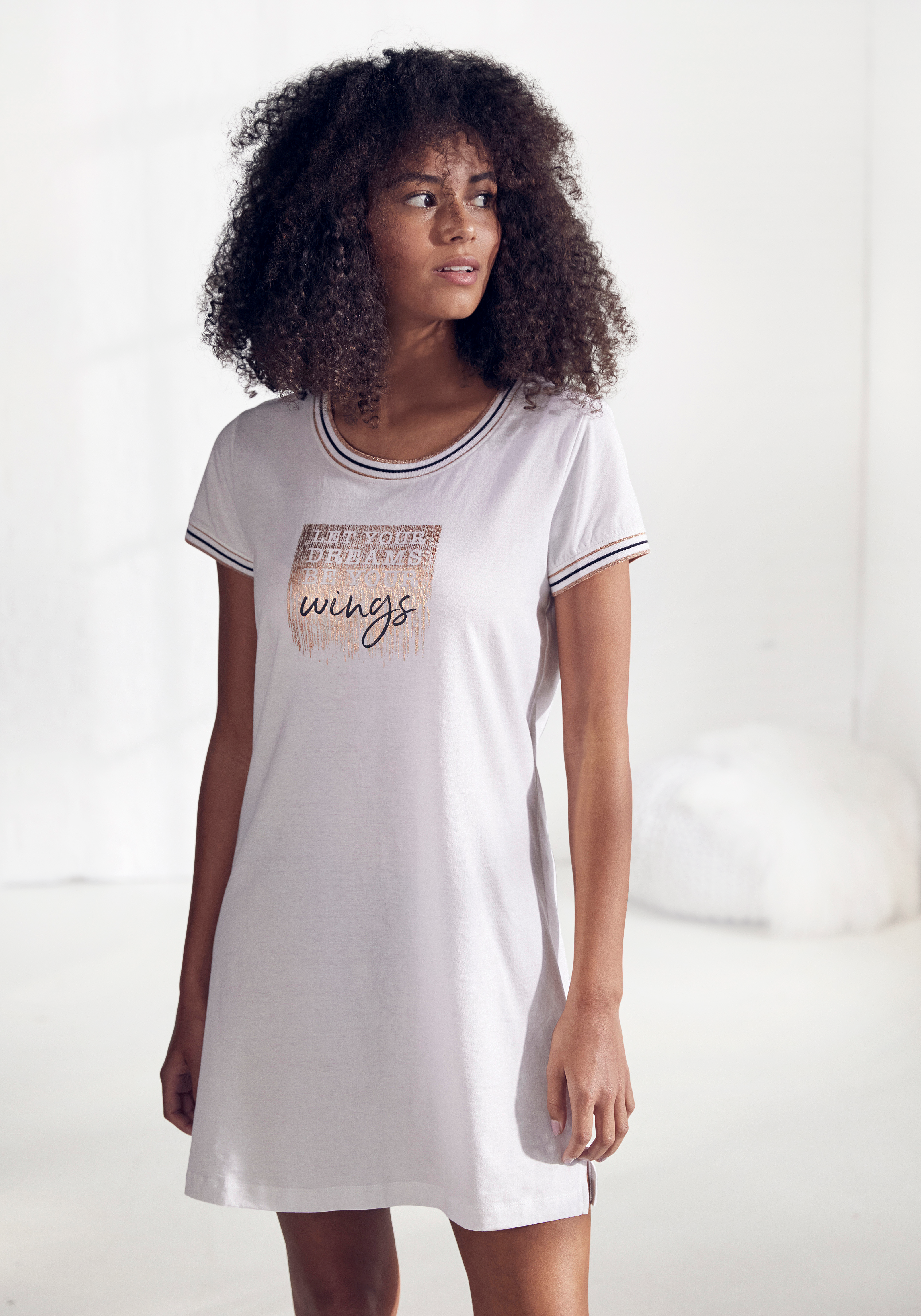 Vivance Dreams Nachthemd, mit Statement-Print günstig online kaufen