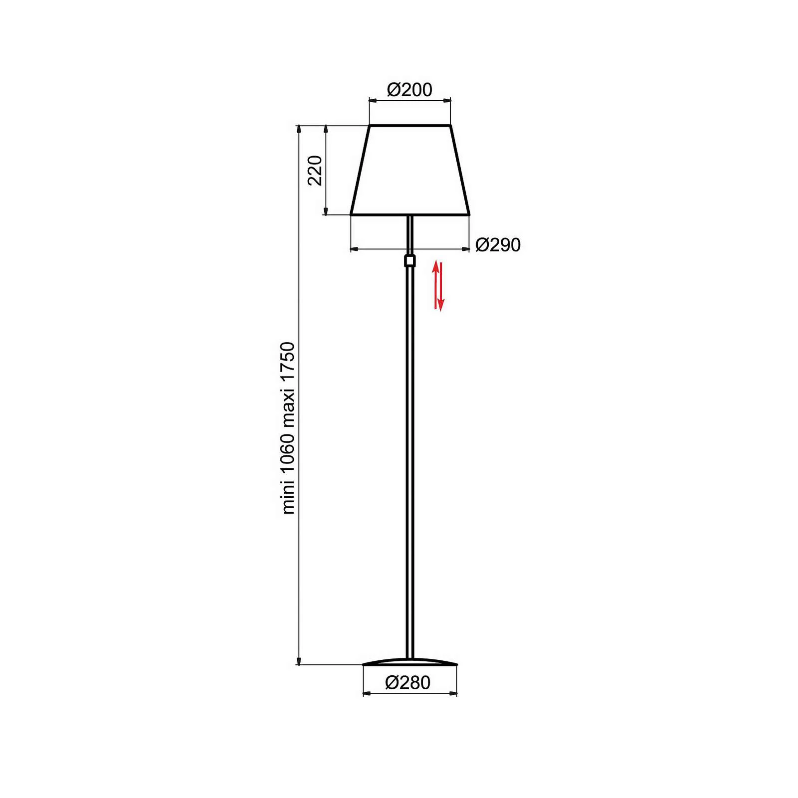 Aluminor Store Stehlampe, schwarz/weiß günstig online kaufen