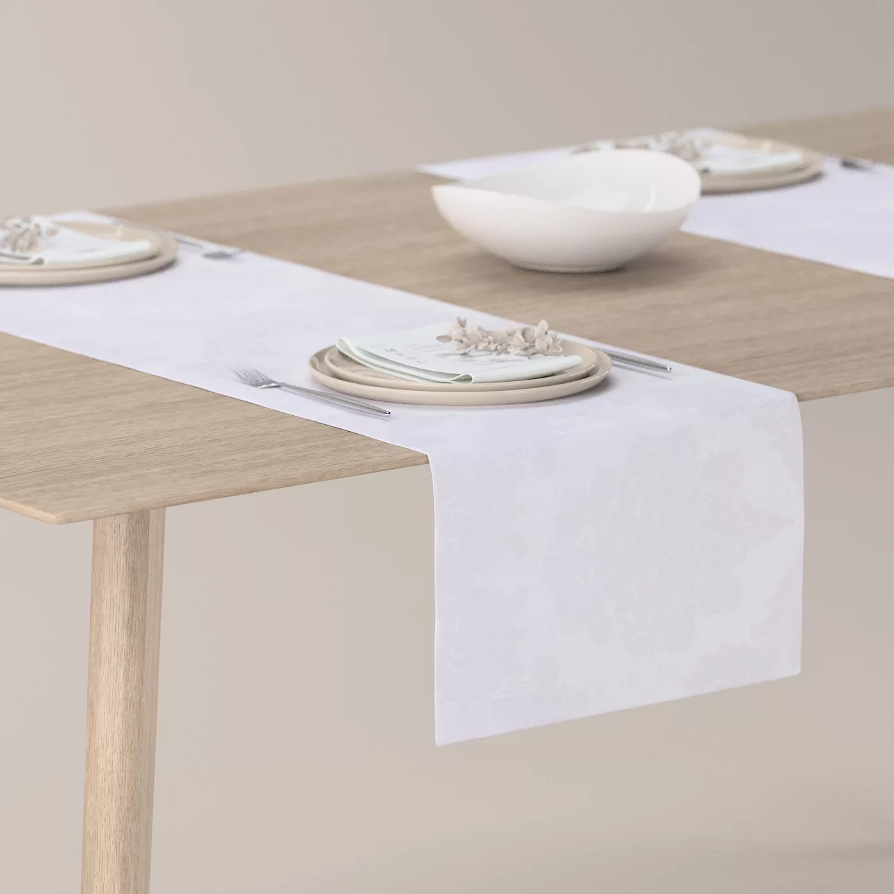 Tischläufer, weiß , 40 x 130 cm, Damasco (613-00) günstig online kaufen