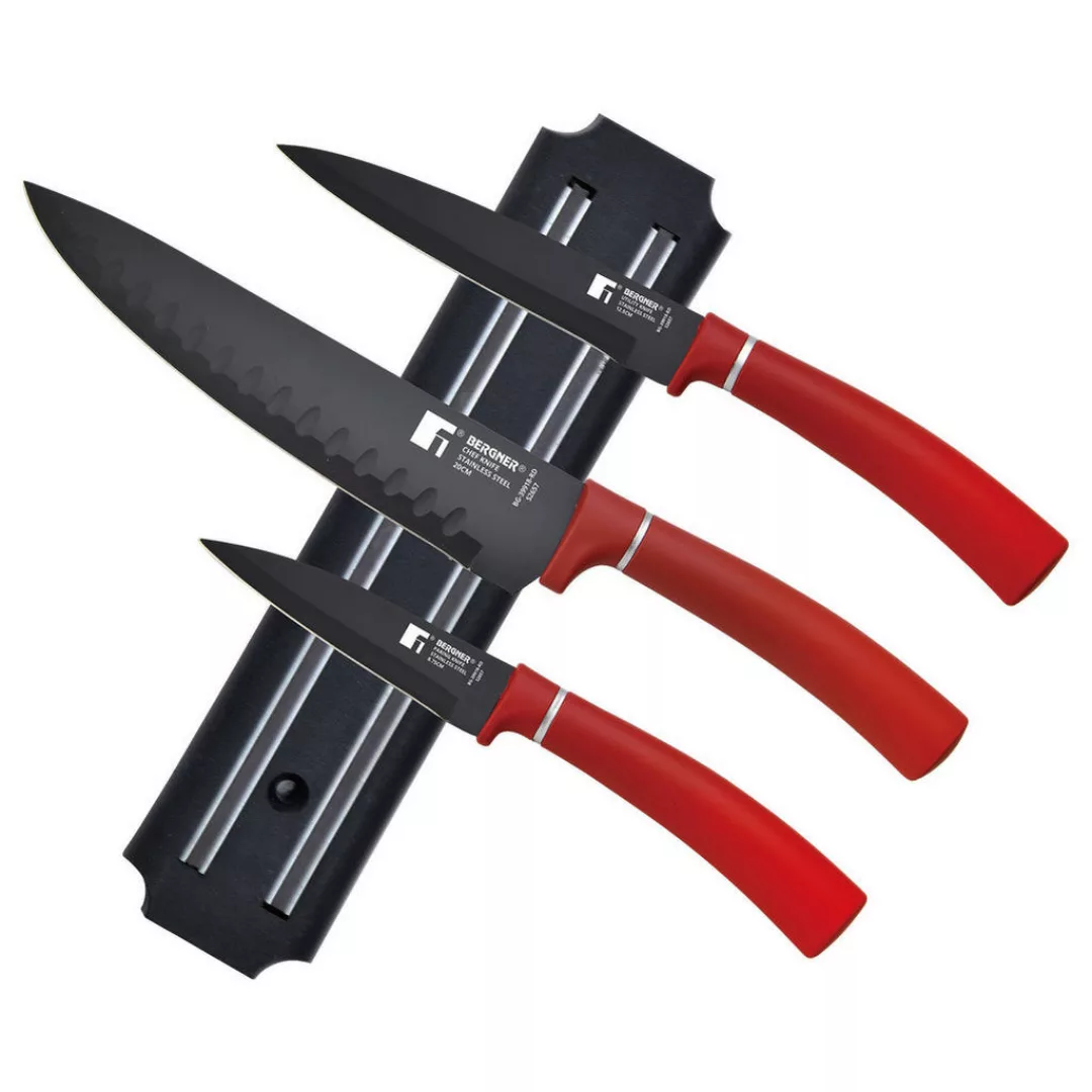 BERGNER Messerset Classique rot Edelstahl 4 tlg. günstig online kaufen