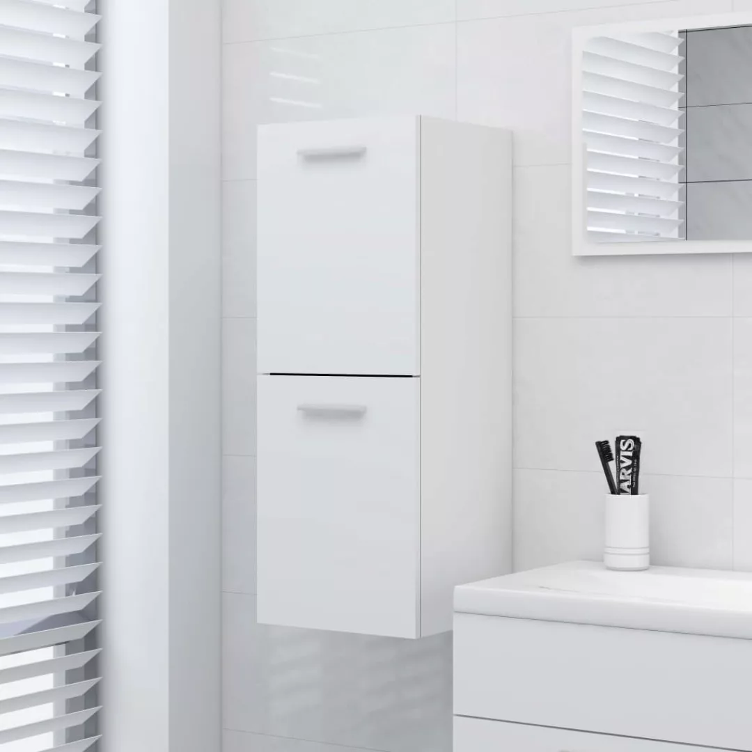 Badezimmerschrank Weiß 30x30x80 Cm Spanplatte günstig online kaufen