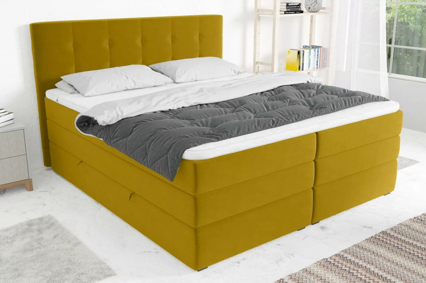 Stylefy Boxspringbett Dante (Schlafzimmerbett, Bett), gepolstert günstig online kaufen