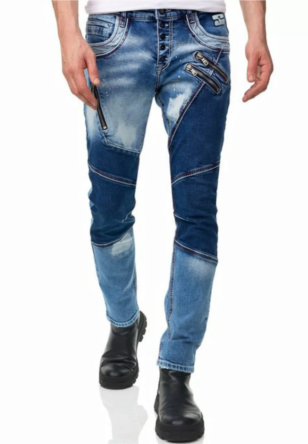 Rusty Neal Straight-Jeans "URUMA", mit trendigen Zierelementen günstig online kaufen