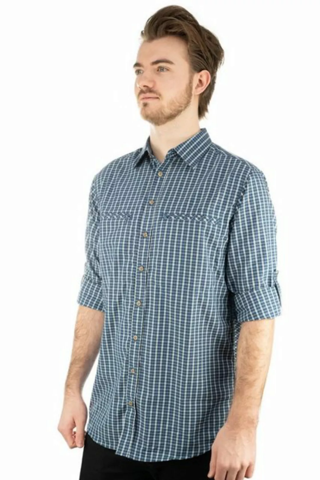 Tom Collins Langarmhemd Dratfy Herren Langarmhemd mit 2 Reißverschlusstasch günstig online kaufen