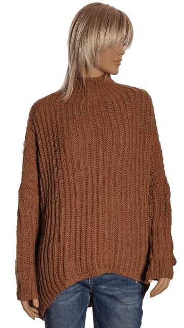 Charis Moda Longpullover Strickpullover Turtelneck Vorne kurz Hinten lang C günstig online kaufen