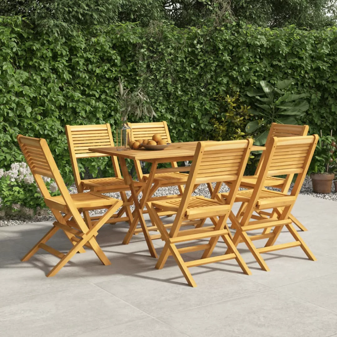 Vidaxl Gartenstühle 6 Stk. Klappbar 47x62x90 Cm Massivholz Teak günstig online kaufen