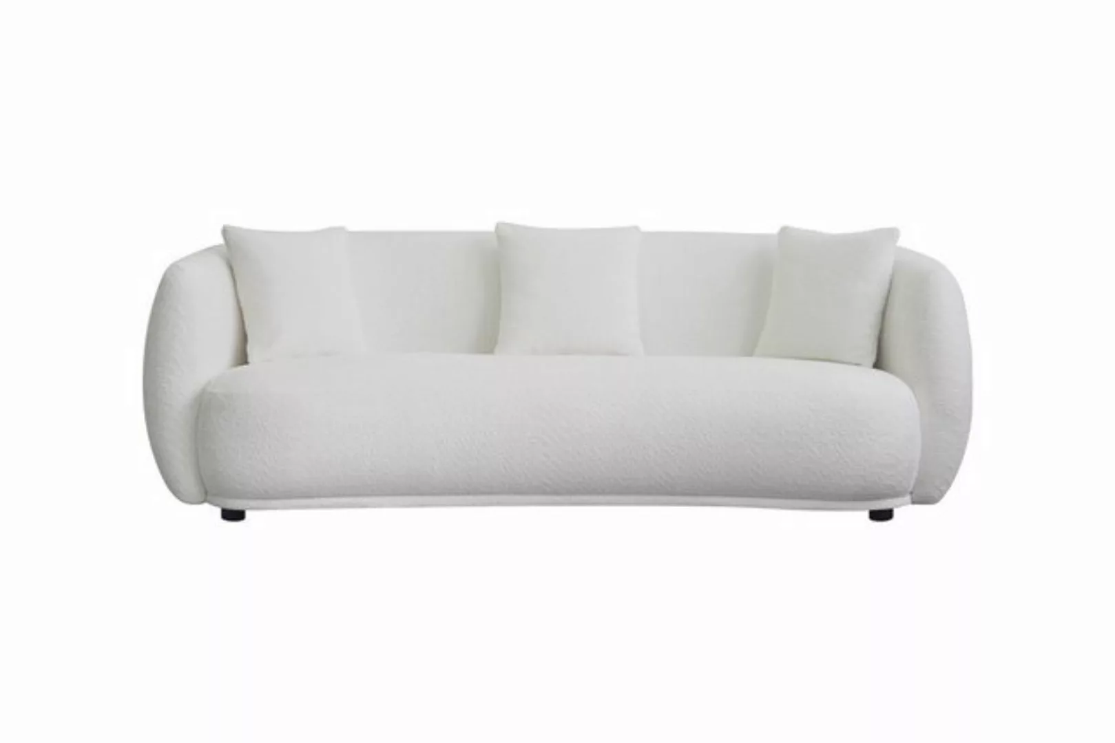 KAWOLA 3-Sitzer RADA, Sofa Couch Stoff cremeweiß 209x109 cm günstig online kaufen