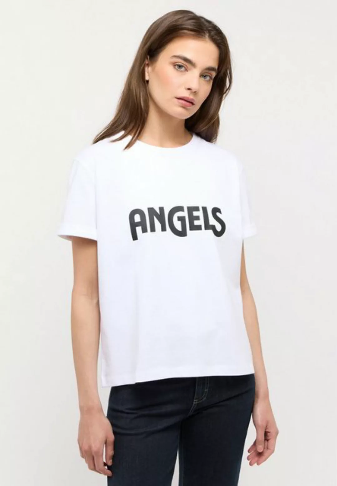 ANGELS Rundhalsshirt T-Shirt Angels Logo Print günstig online kaufen