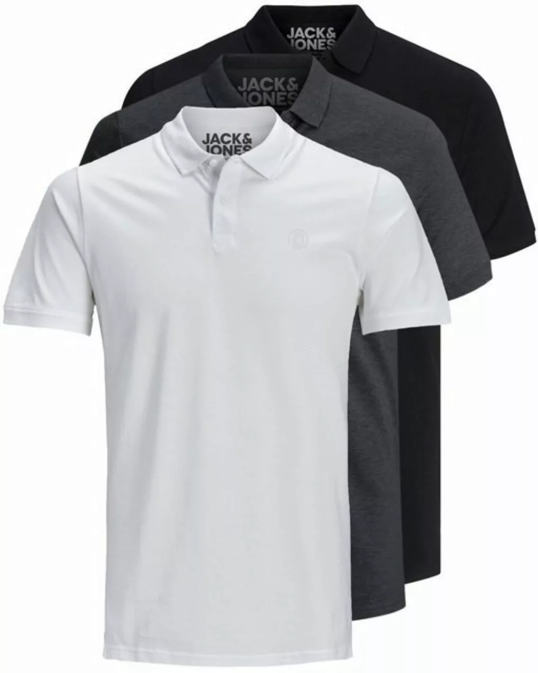 Jack & Jones Poloshirt Basic (3-tlg., 3er Pack) slimfit / figurbetont gesch günstig online kaufen