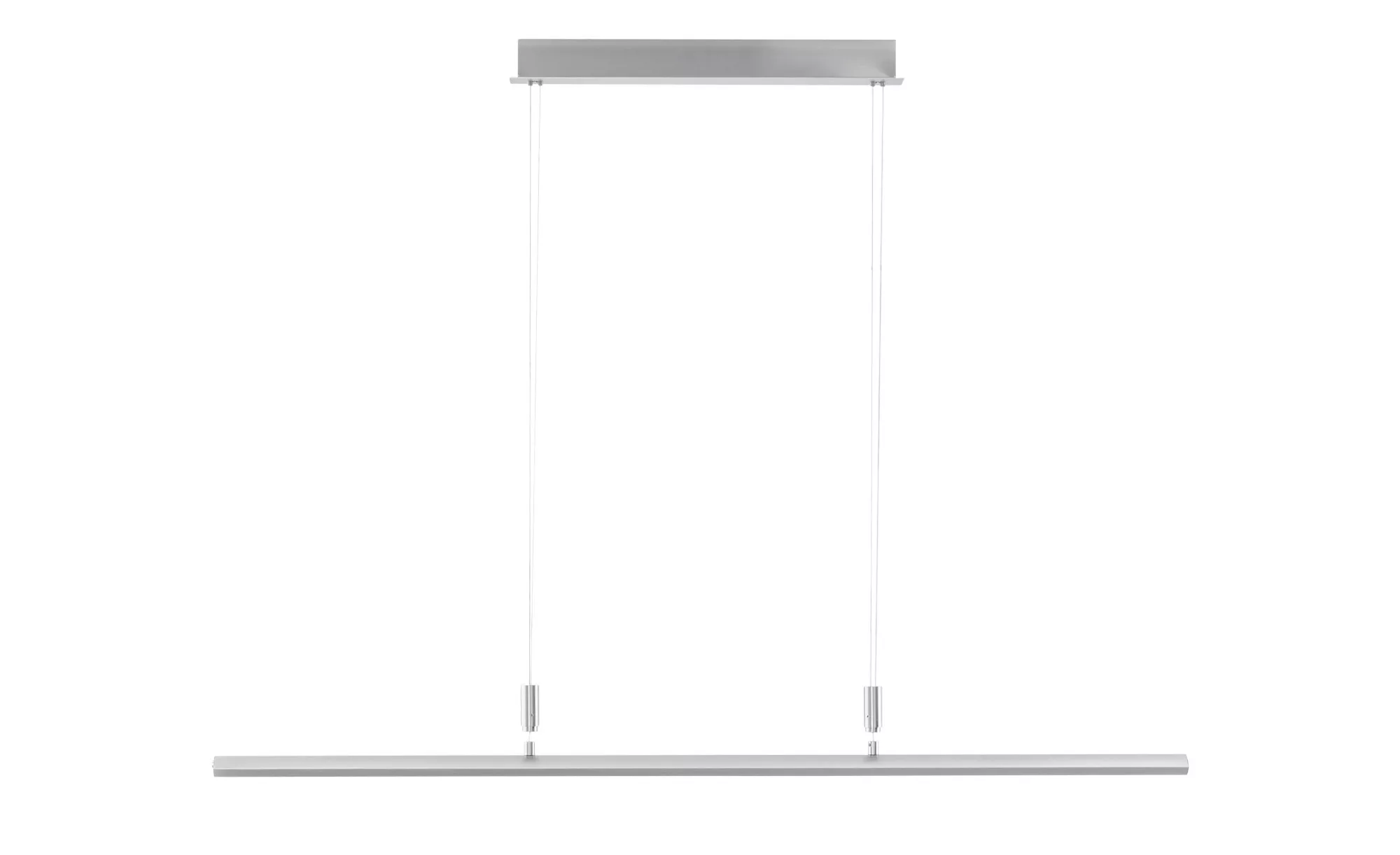 Fischer-Honsel LED-Pendelleuchte, Nickel-matt ´klein´ - silber - 113 cm - 1 günstig online kaufen