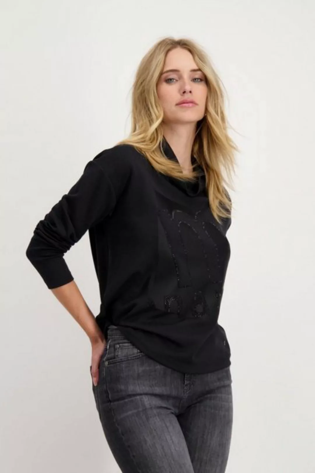 Monari Sweatshirt "Sweatshirt Satindruck", mit tonigem Satindruck günstig online kaufen