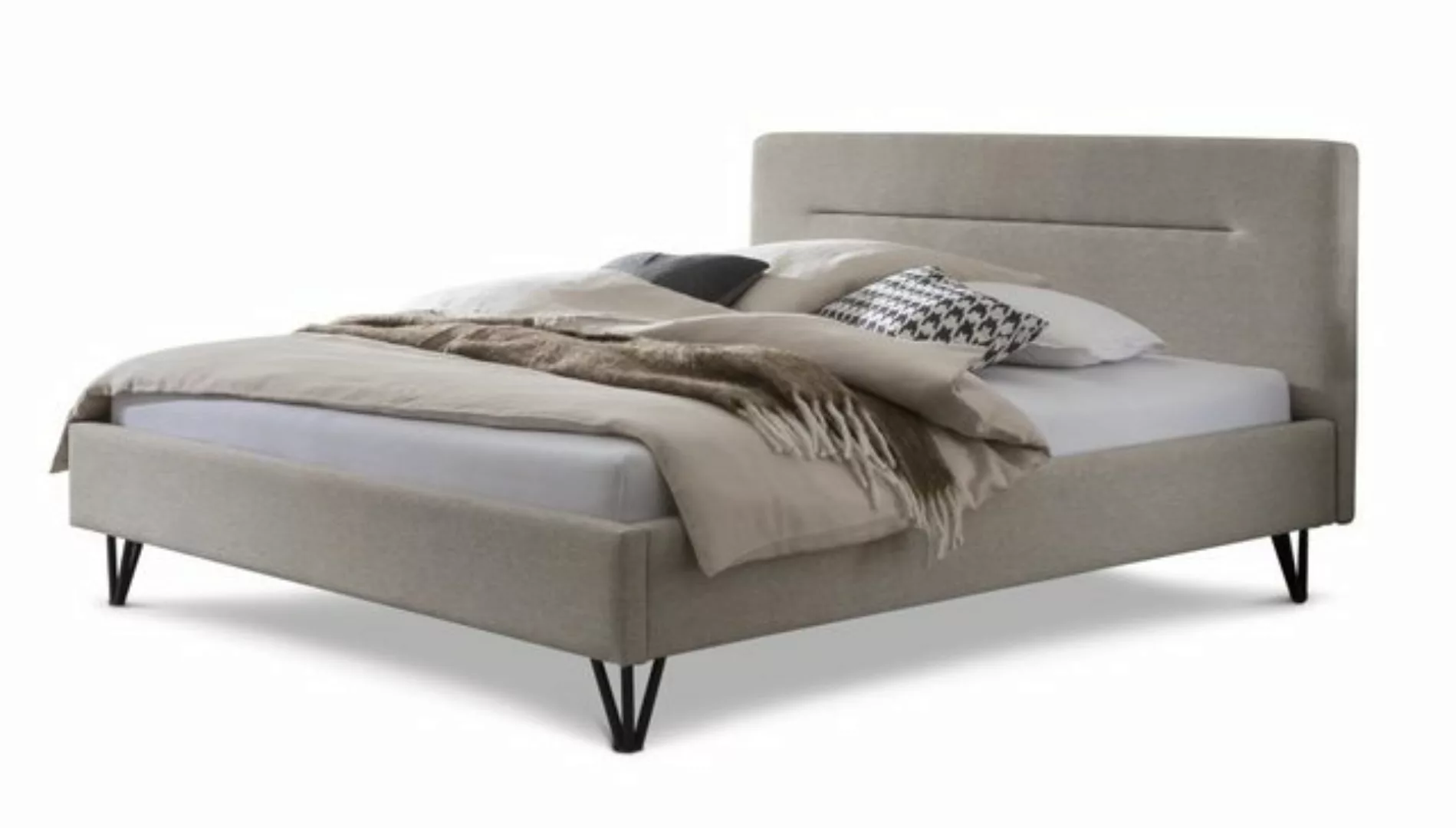 BedBox Polsterbett Genua, Webstoff beige meliert günstig online kaufen