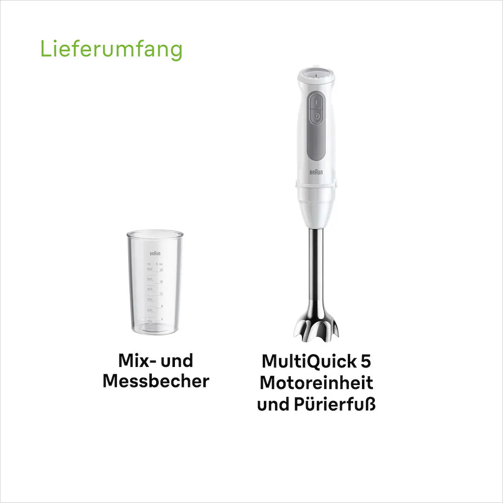 Braun Stabmixer »MultiQuick MQ 50001 M«, 1000 W günstig online kaufen